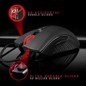 Optical Switch Trigger Finger Gaming Mouse No Double Bounce None Split Rubberized Gaming Mouse