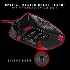 Metal Feed Armor Glide Technology Tournament 3360 Sensor Gaming Mouse Optical Gaming Grade Sensor